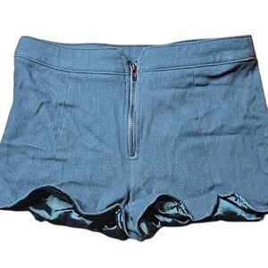 Alice Moon Shorts Scalloped Shorts, Green, Womens Size Small